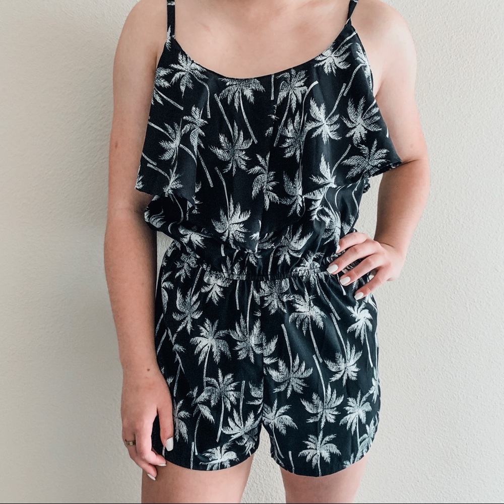 Palm Tree Print Romper